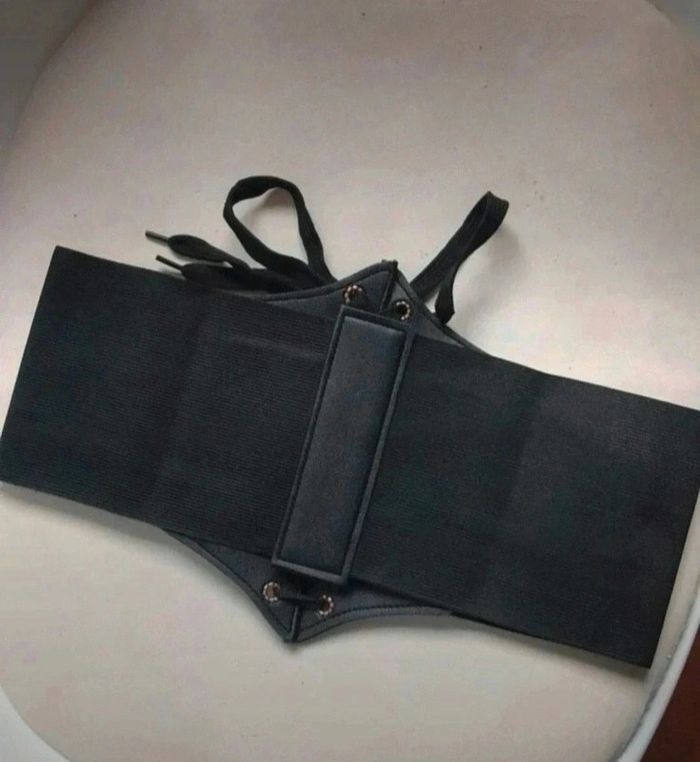 A33 ceinture gaine corset vintage rétro ajustable noire - photo numéro 2