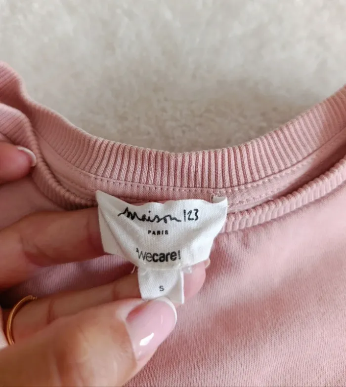 Sweat pull rose Maison 123 inscription Love S - photo numéro 7