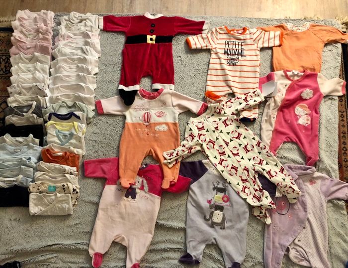 Grand lot vêtements bébé fille 1 mois – NEUFS ++ & complets - photo numéro 7