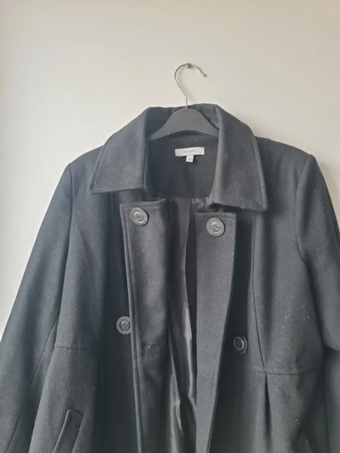 veste chaude caban noir tex woman - photo numéro 5