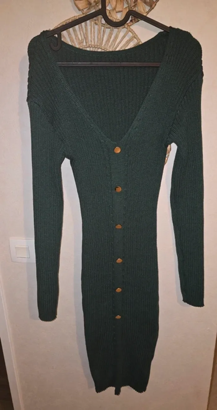 Robe pull vert sapin