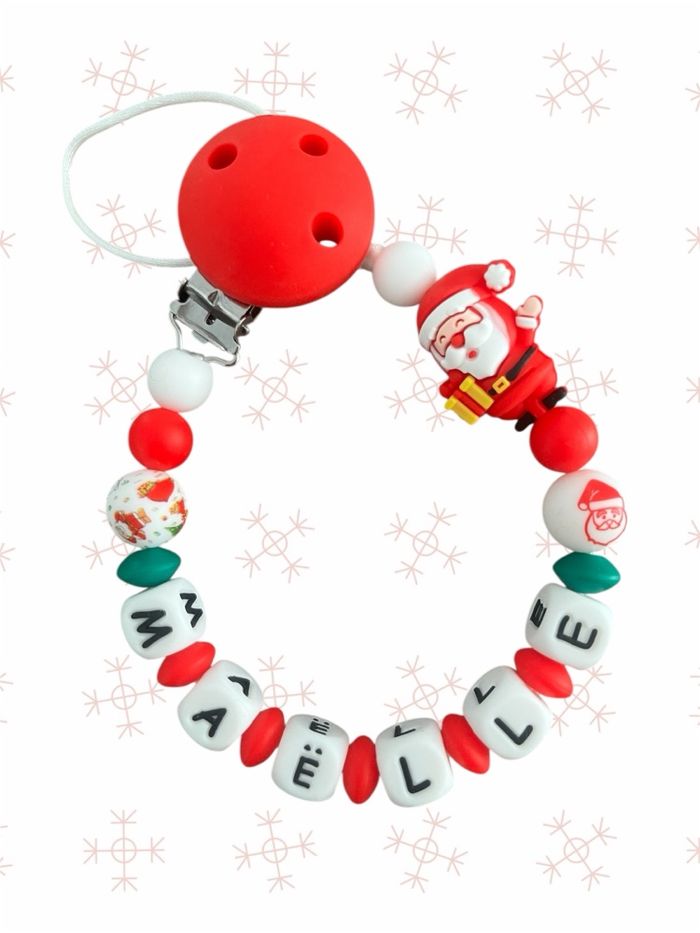 Attache tétine personnalisée Noël - photo numéro 2