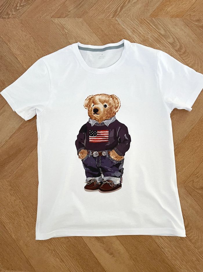 🌟 Tee shirt blanc avec nounours
