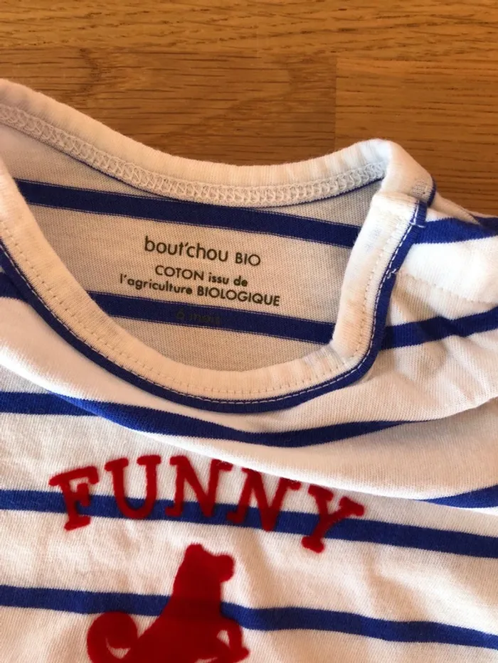 Marinière bébé 6m Bout’chou - photo numéro 2