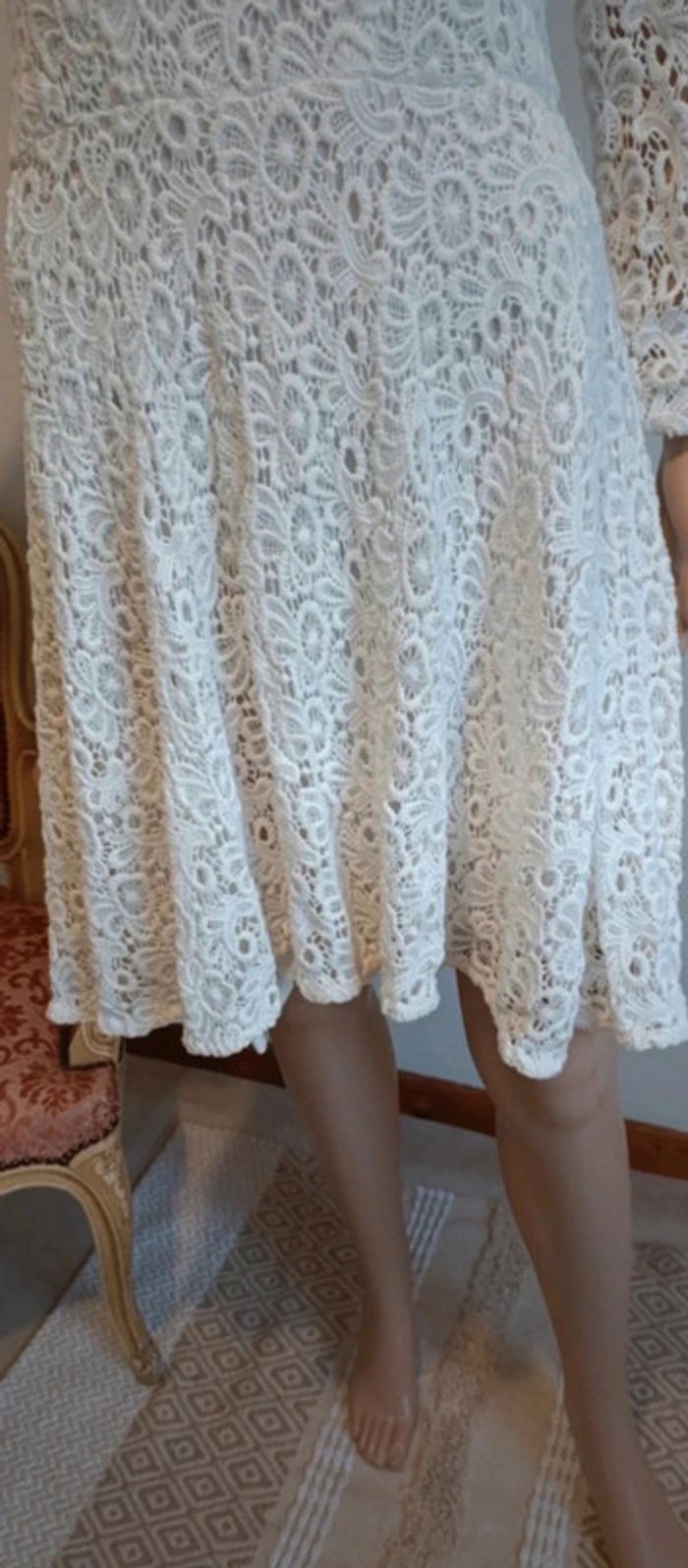 Magnifique robe bohème - chic boutique bohème crème taille M - photo numéro 6