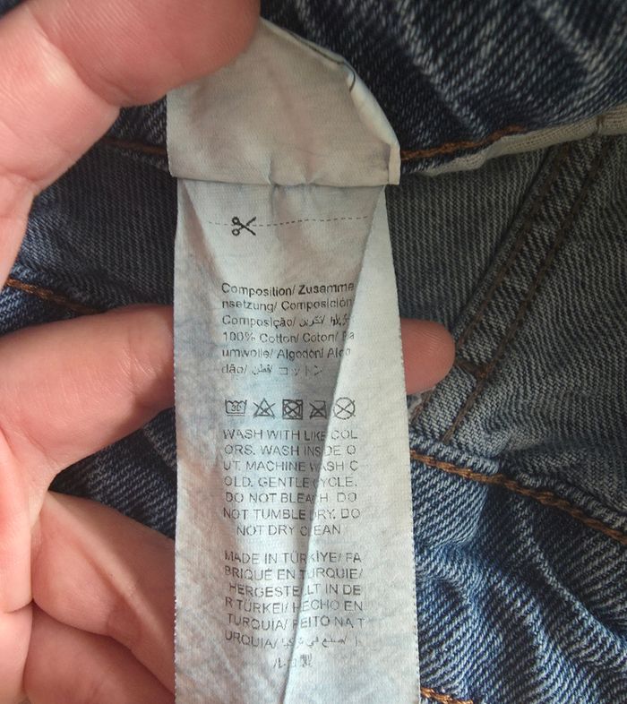 Jupe en Jean Bleue Délavée Boutonnée Effet Destroy XXS - photo numéro 6