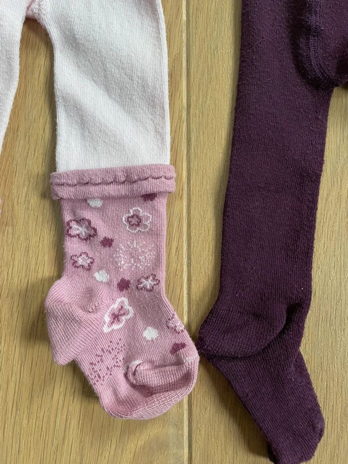 Lot 4 collants + 1 legging - 6m - photo numéro 10