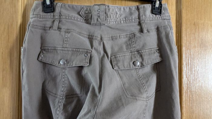 Pantalon taille basse, marron clair. - photo numéro 4