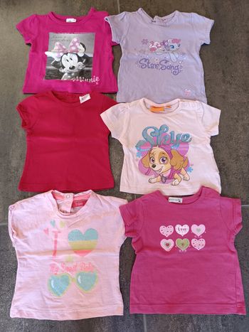 Lot tee-shirts fille 6 mois