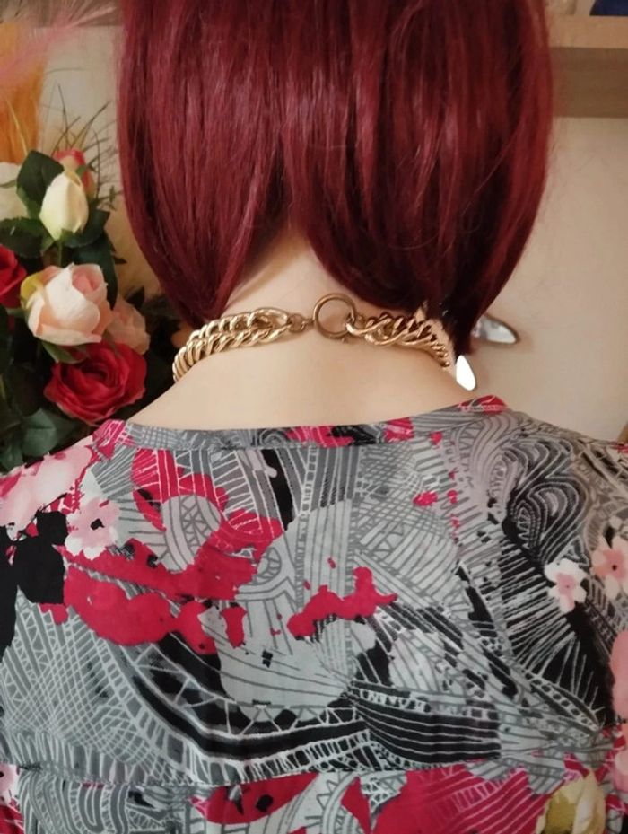 🌹 Blouse Fleurie Bi-Matière & Sequins Jac-Jac T42/44🌹 - photo numéro 12