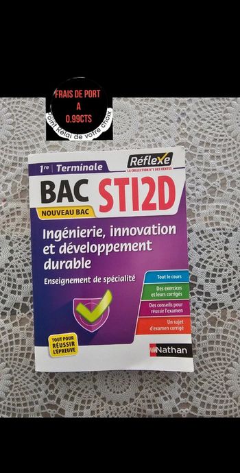 Livre/ guide révision 1ere/terminale réflexe sti2d ingénieur, innovation, et développement durable