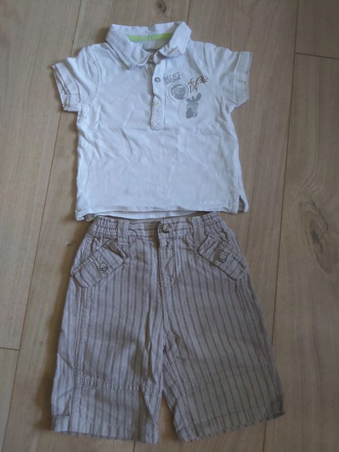 Ensemble été polo et bermuda garçon Orchestra 18 mois (78)