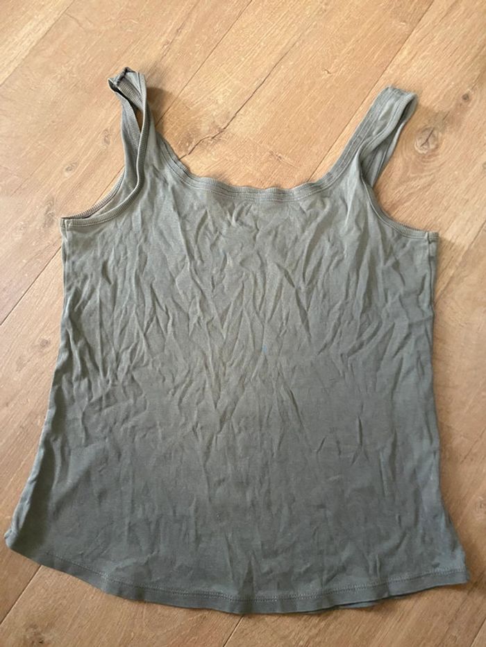 Débardeur kaki – Camaïeu (taille estimée S/M, mesures dispo sur demande) - photo numéro 4