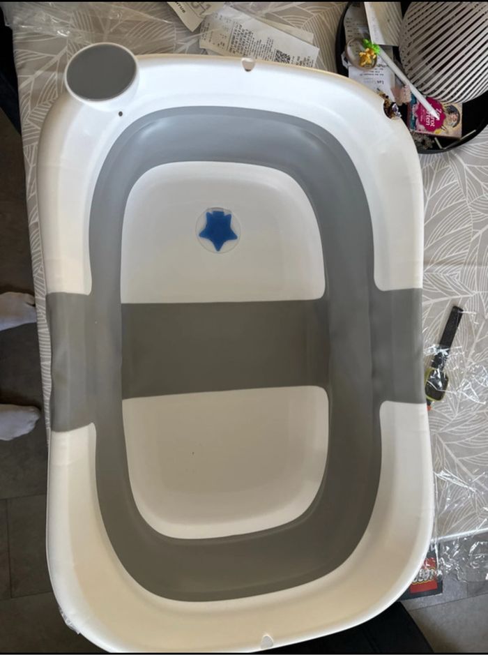 🛁 Baignoire pliable pour bébé avec coussin - photo numéro 4