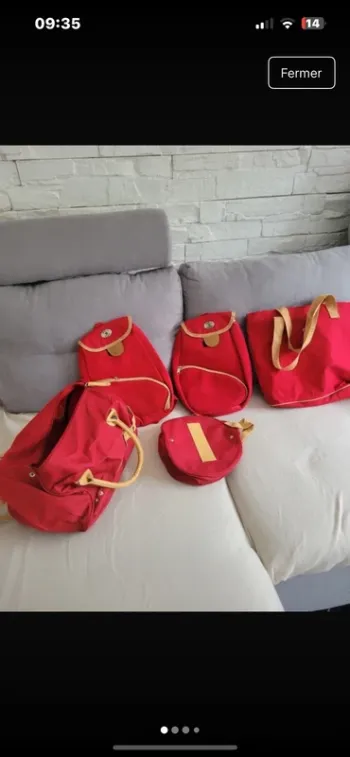 Ensemble de petits sacs rouge neuf