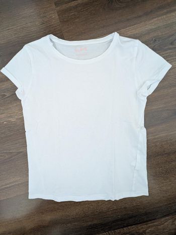 Tee shirt été manches courtes fille 10 ans blanc uni La halle