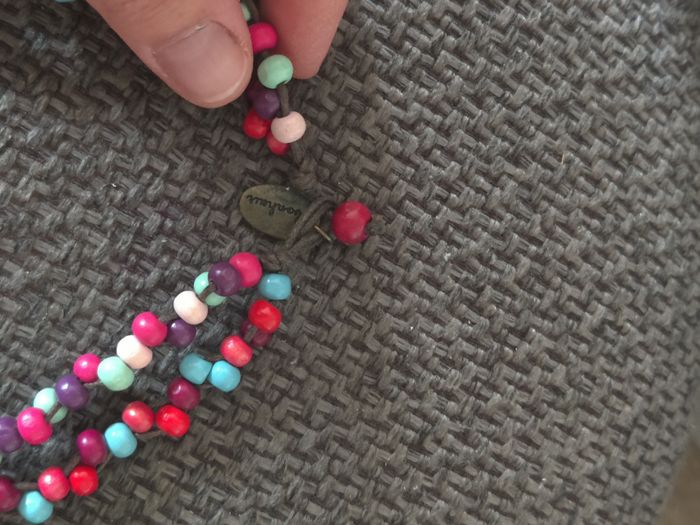 Bijou collier bois perles Catimini thème spirit - photo numéro 3