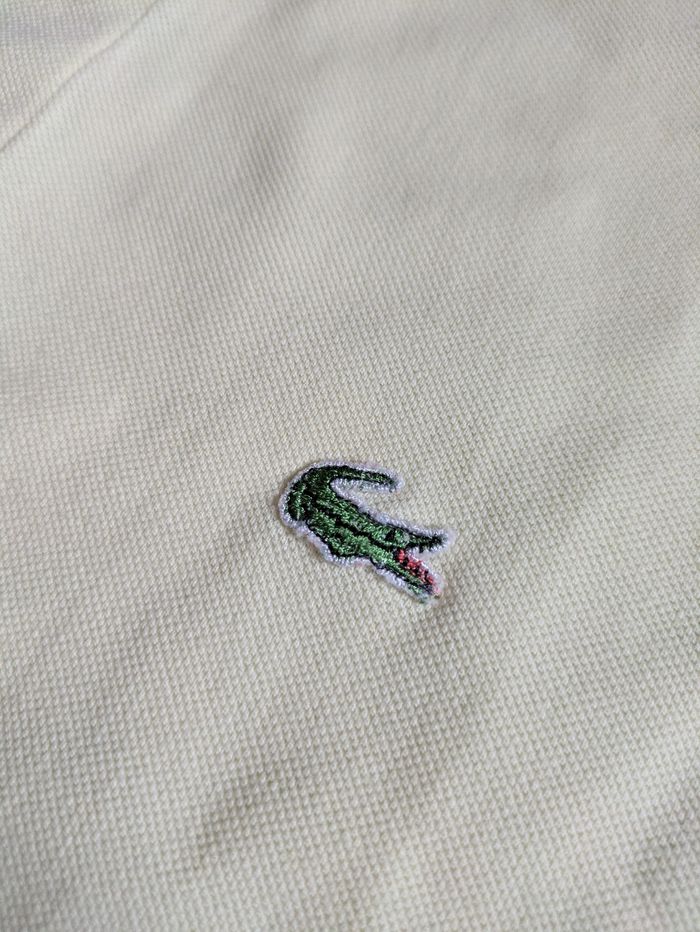 Polo Lacoste jaune paille Vintage