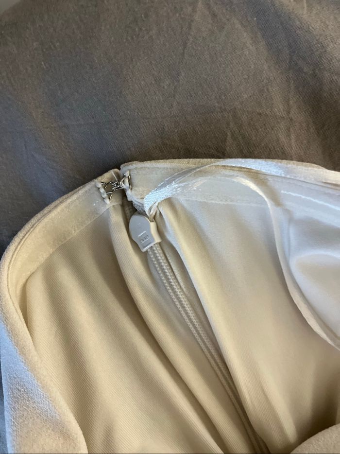 Robe bustier moulante blanc cassé - photo numéro 3