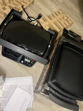 Optigrill noir tefal avec plaque gratin 