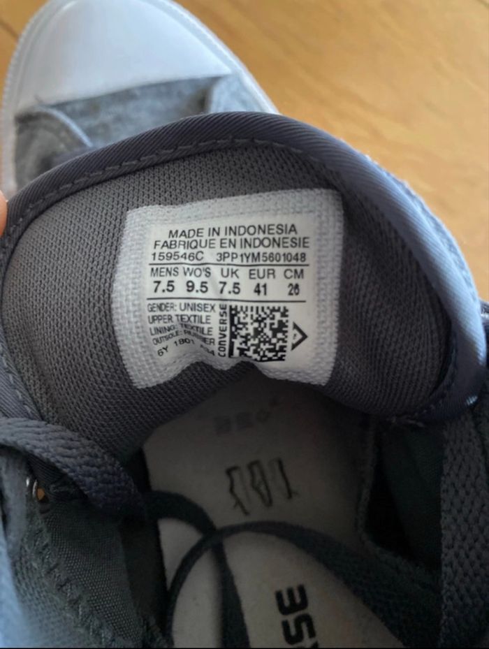 Converse grise hiver 41 - très bon état - photo numéro 4