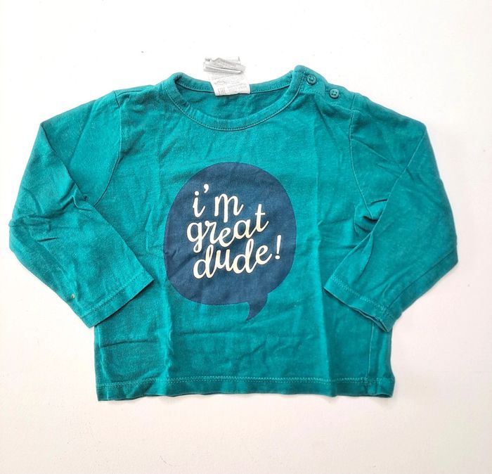 T-shirt vert 12 mois