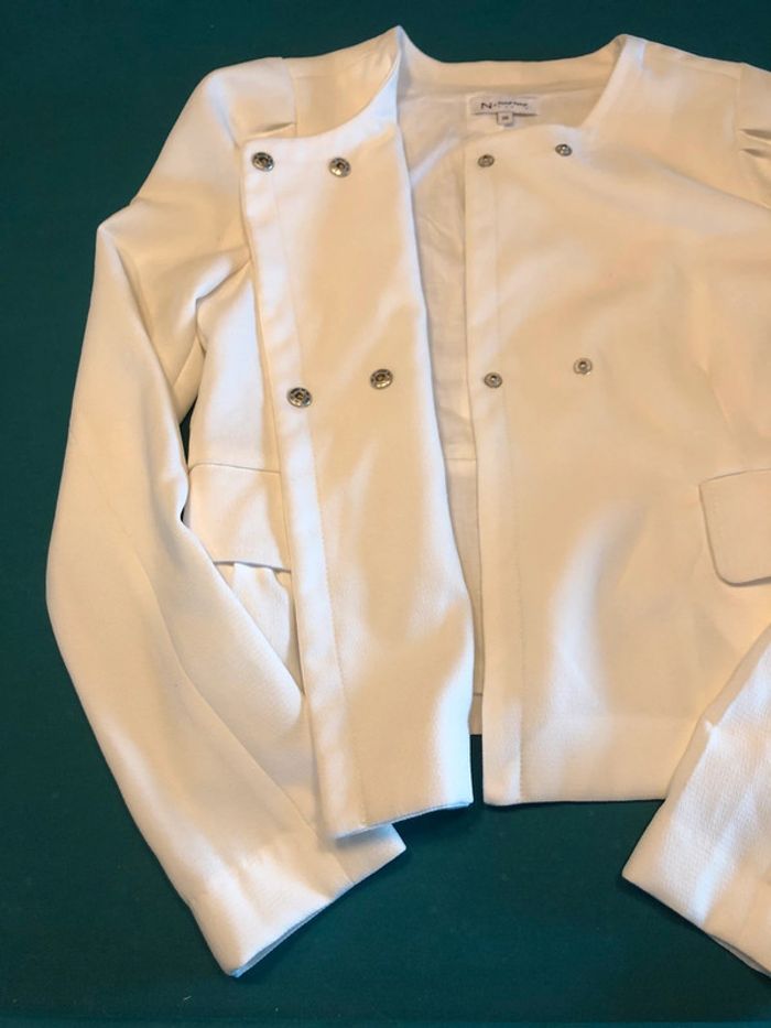 petite veste naf naf blanche - photo numéro 4