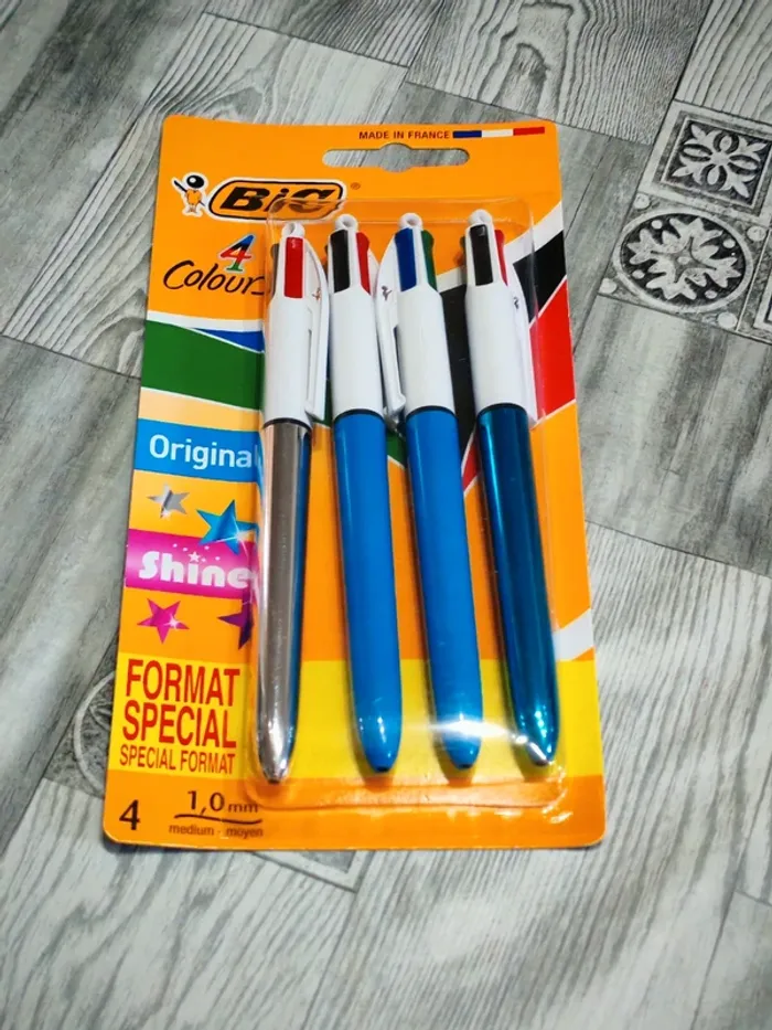 Bic 4 stylos 4 couleurs / 2 originals 2 shine