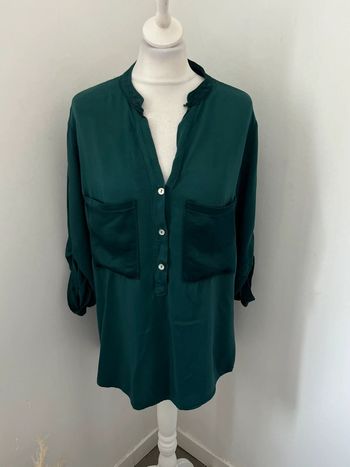 Chemise longue verte M