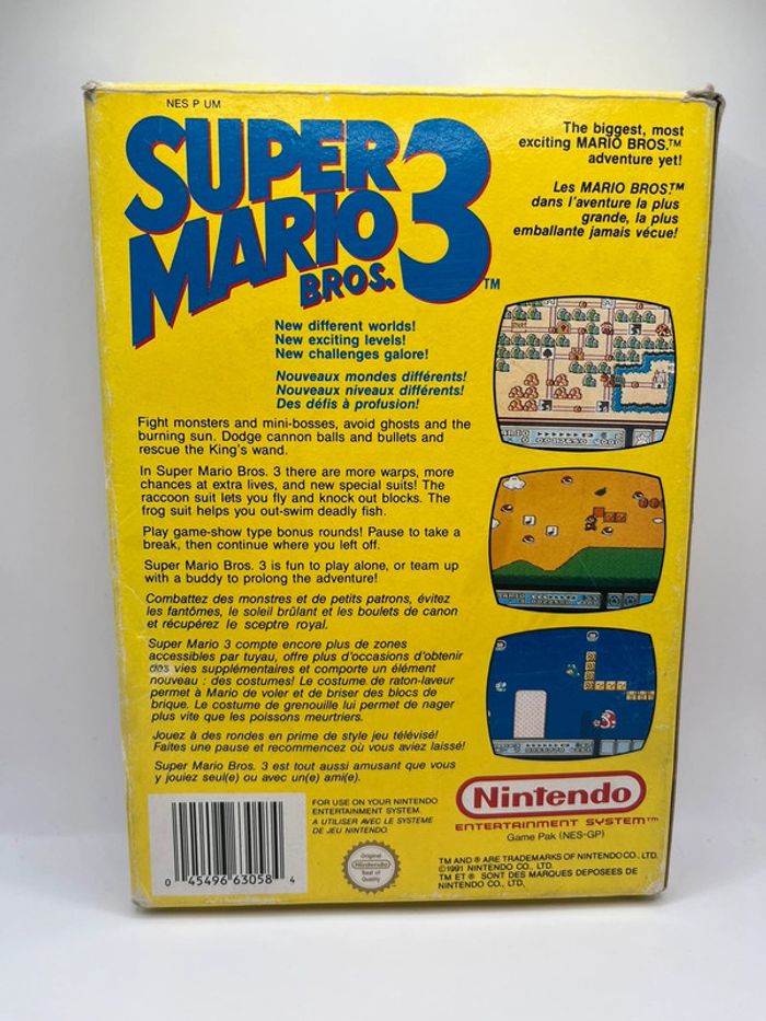 Super Mario Bros 3 Nintendo NES Game Complet - photo numéro 2