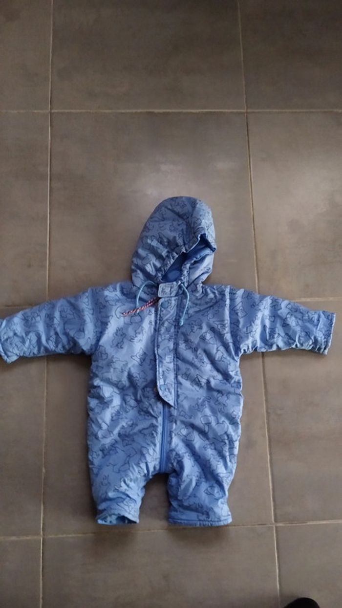 Combinaison bébé bleu oursons 1 mois