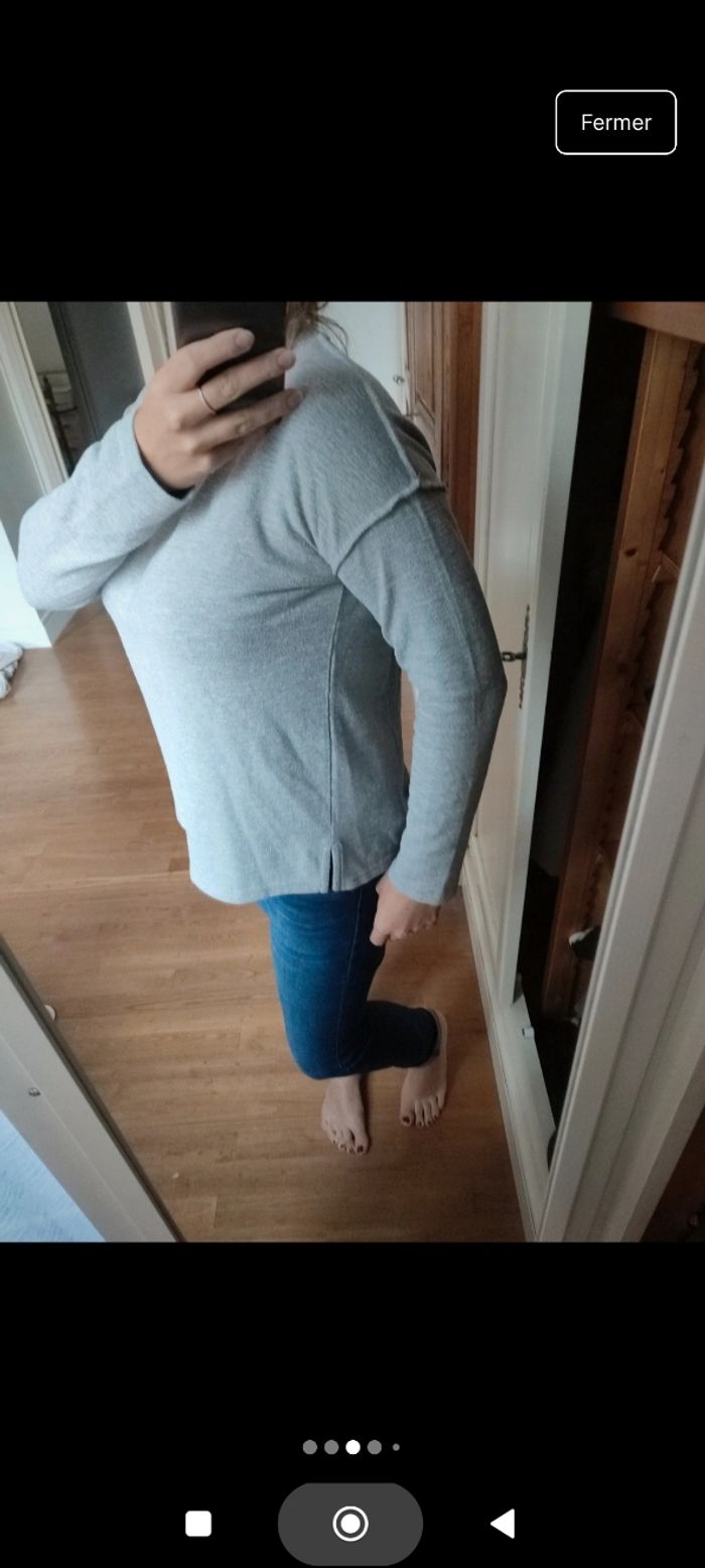 Pull gris - photo numéro 4