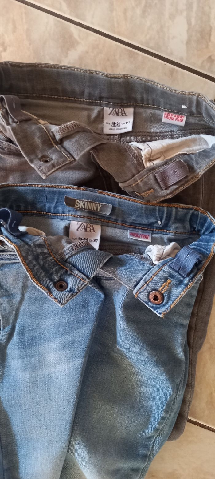 Lot 2 jeans skinny mixte taille 18/24 mois - photo numéro 9