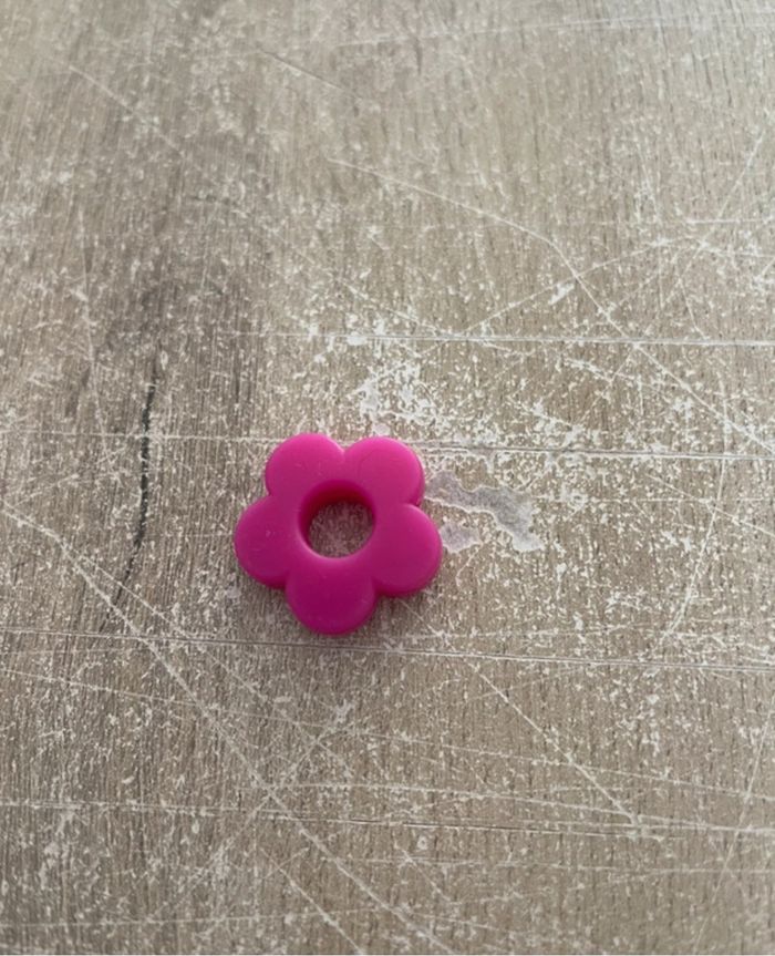 Perle silicone fleur