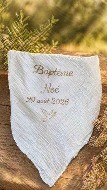 Châle baptême 