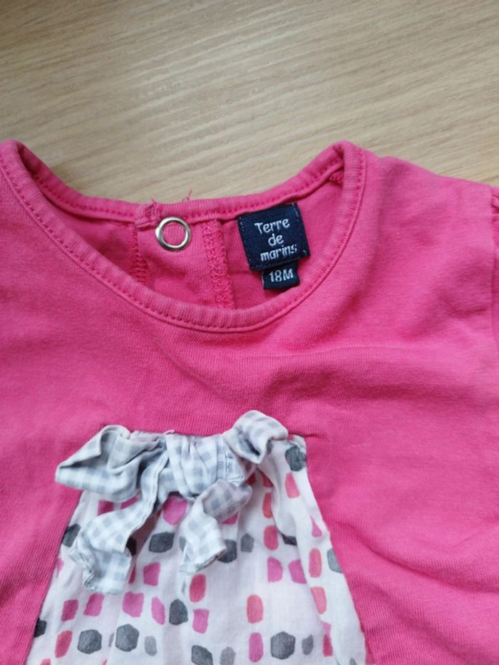 T shirt rose léger 18 mois terre de marins très bon état - photo numéro 2