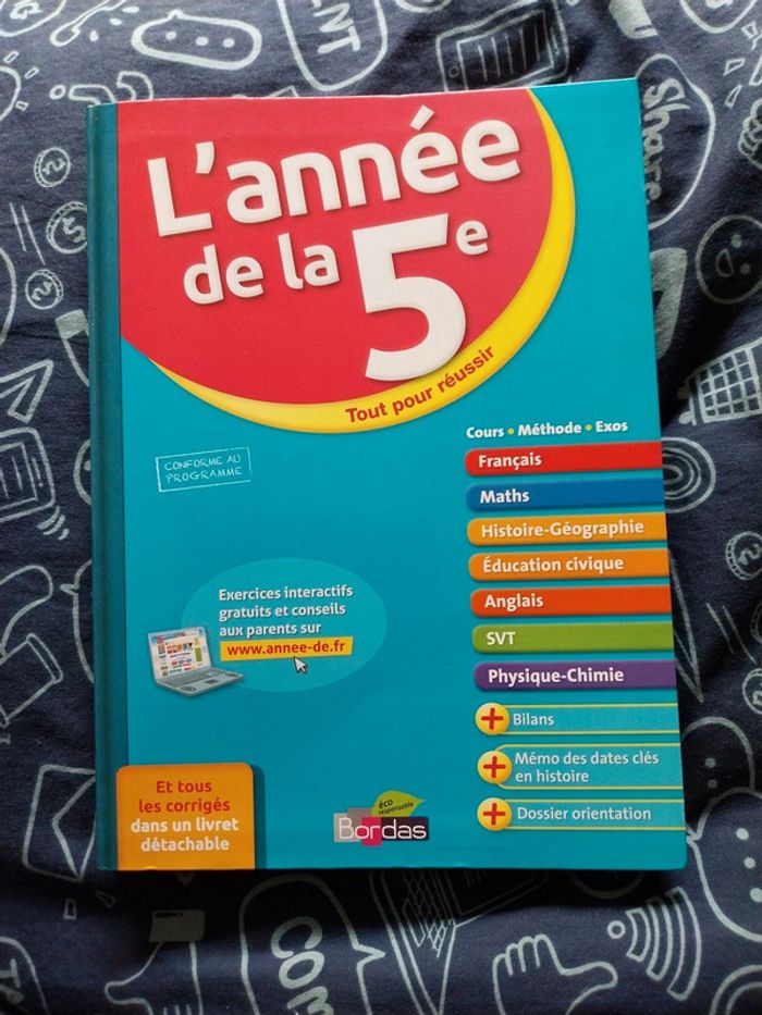 Livre l'année de 5ème