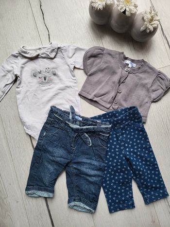 Ensemble 4 pièces bébé fille 3 mois