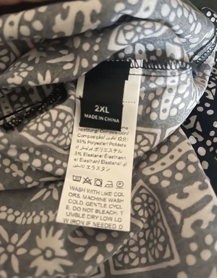 Robe longue imprimée noir et blanc - photo numéro 5