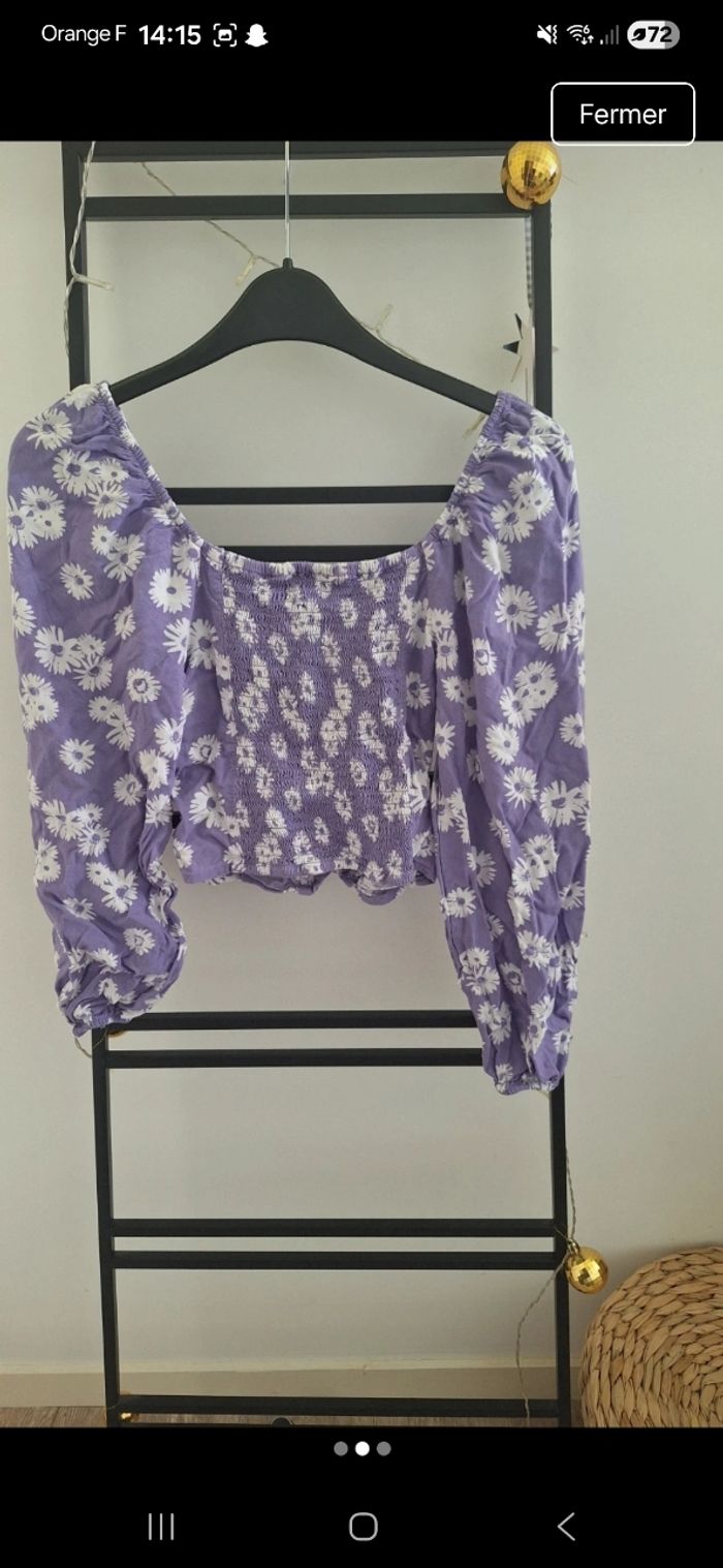 Top fleurie crop top - photo numéro 2