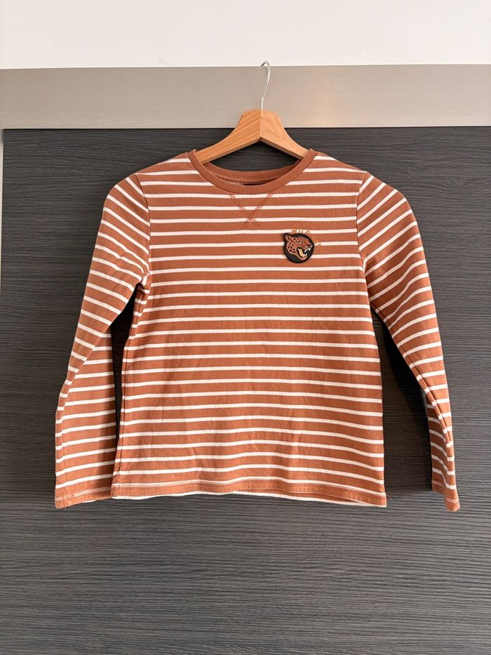 T-shirt manches longues rayures sergent major 9 ans