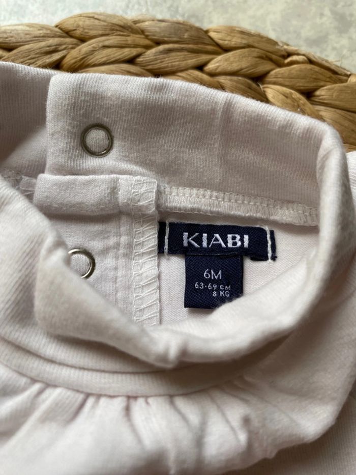 Lot t-shirts col roulé Kiabi 6 mois - photo numéro 2