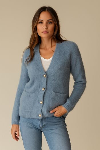 Gilet LC waikiki taille S cardigans bleu ciel
