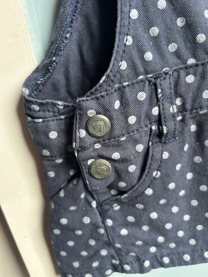 Robe salopette jean , miss cutie, 9-12 mois. - photo numéro 7