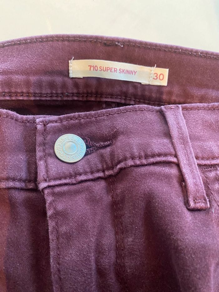 Jeans Lévis super skinny bordeaux L30W30 - photo numéro 6