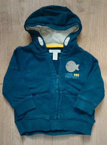Gilet/ veste à capuche zippé Obaïbi 12 mois