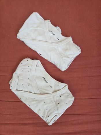 Lots de 2 body manches longues 6 mois