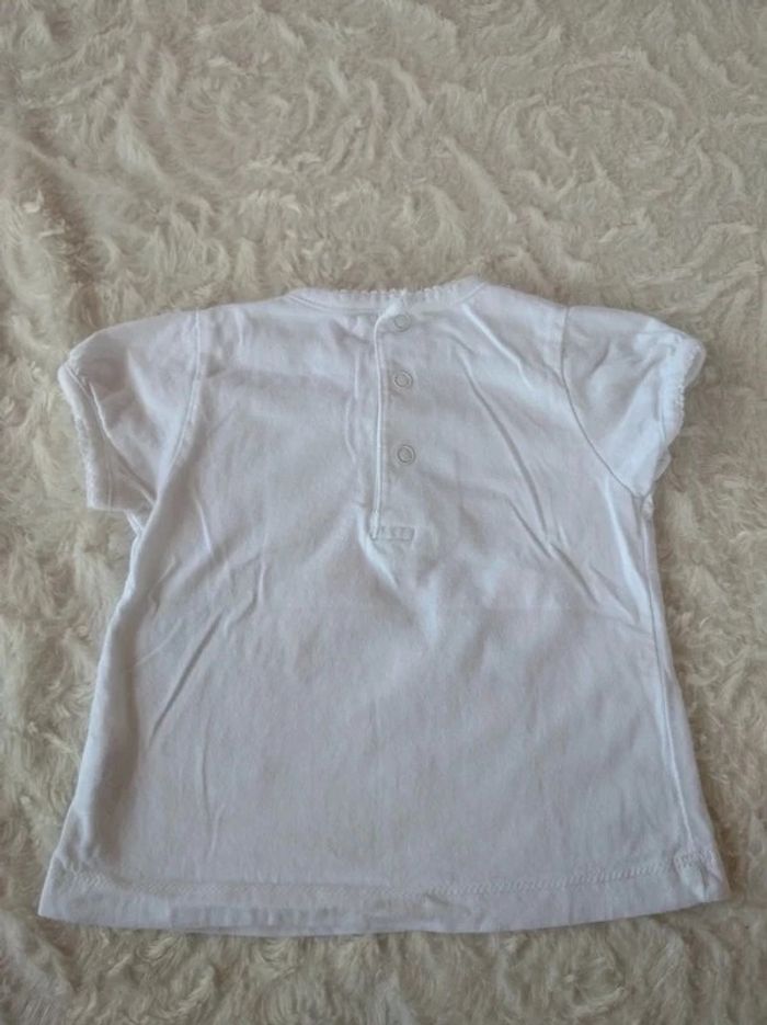 Tee shirt chemise manches courtes Fille 6 mois cœur mon petit Oiseau 100% coton - photo numéro 10