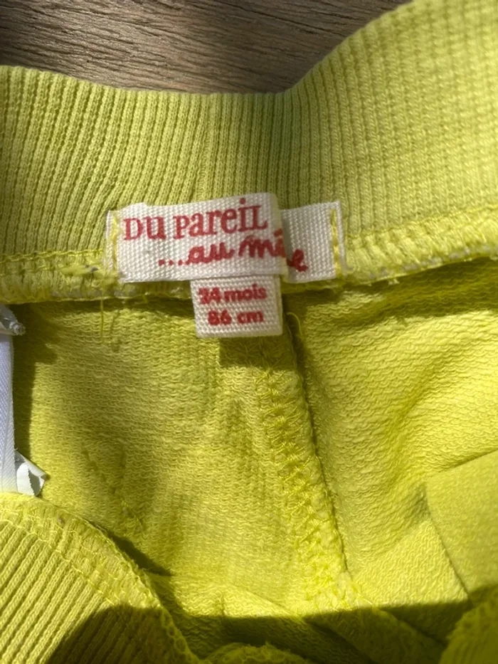 Short jaune/vert DPAM 24 mois - photo numéro 3