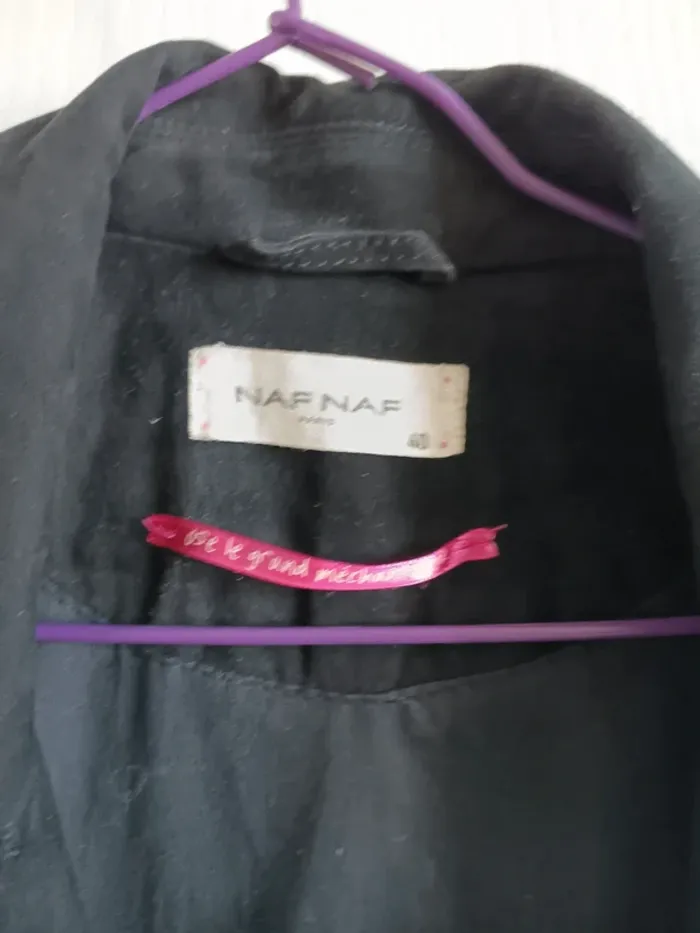 Veste en cuir de chèvre courte naf naf taille 40 - photo numéro 2